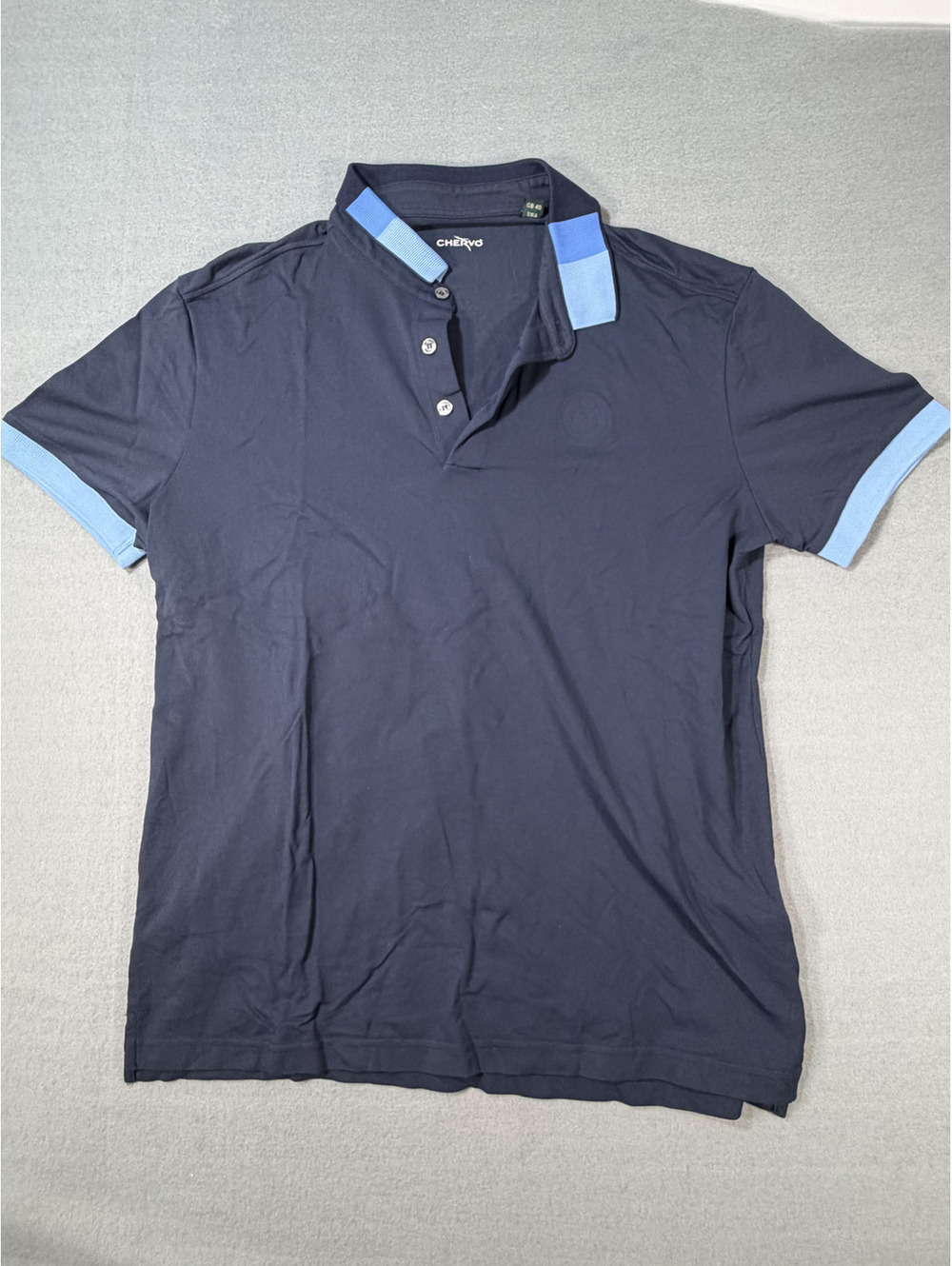 Chervo ARTIST Navy Blue Polo Shirt Size M